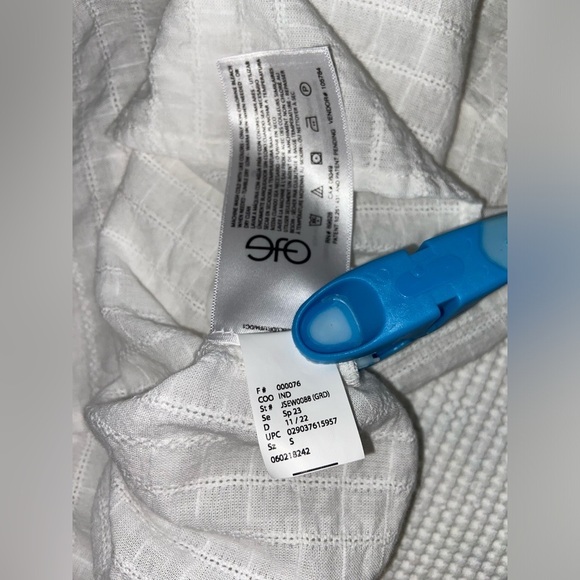 Women's Sam Edelman‎ white Rey Cotton Ruffle-Sleeve Blouse size small - Picture 7 of 11